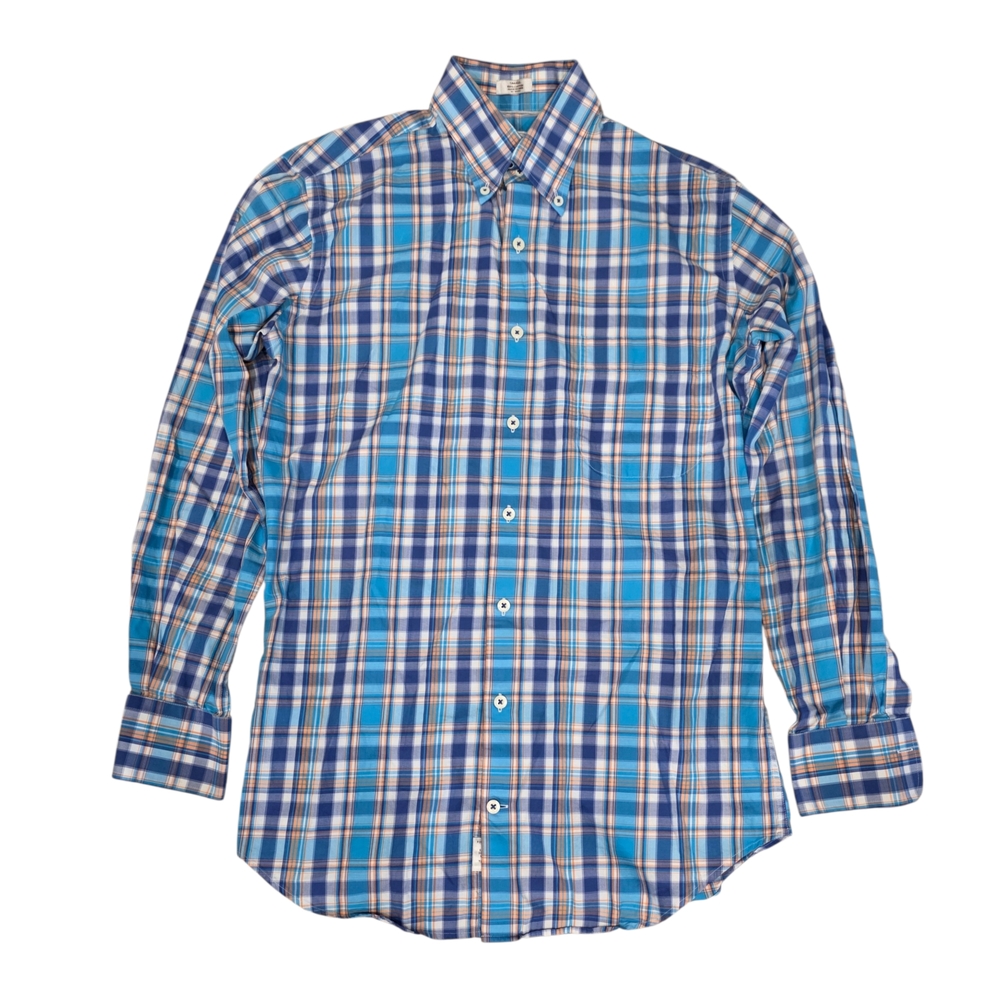 Peter Millar 100% Cotton Multicolored Plaid Button Down Shirt Mens S